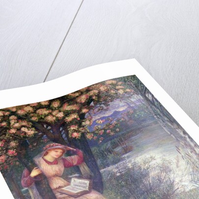 Woman Reading in a Garden by Marie Spartali Stillman