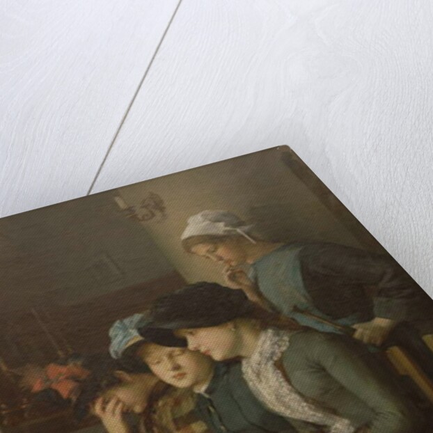 Young girls at church by Marie Mrs Dujardin-Beaumetz Petiet