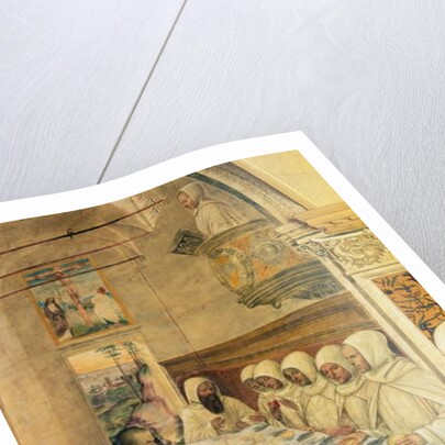 St. Benedict finds flour and feeds the monks by L. & Sodoma G. Signorelli
