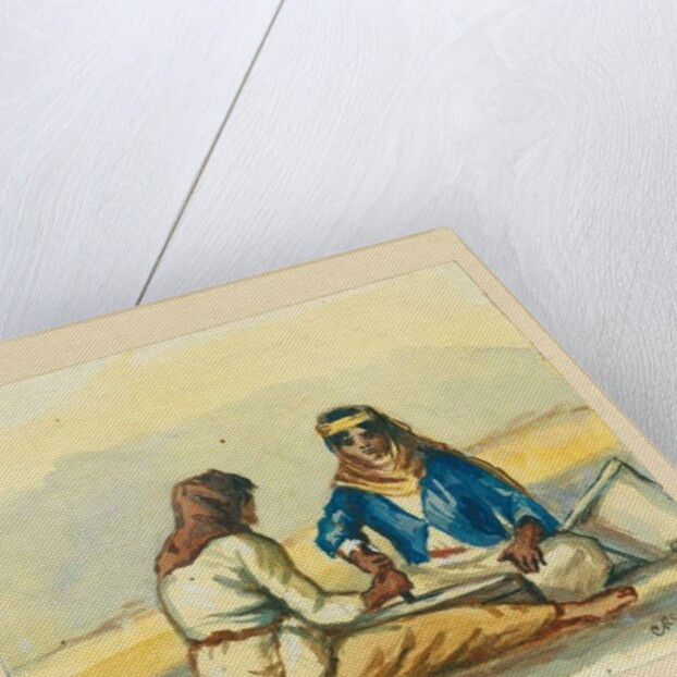 Grinding bread corn, 1872 by Claude Conder