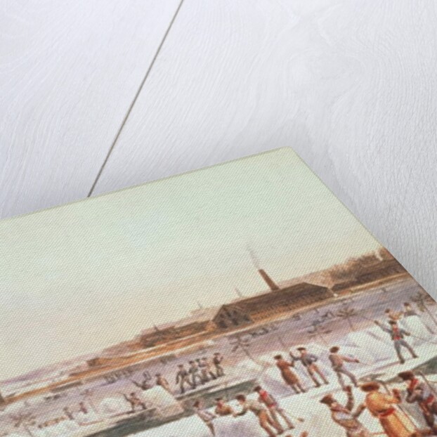 Cutting Ice in Winter on the St. Charles River by James-Pattison Cockburn