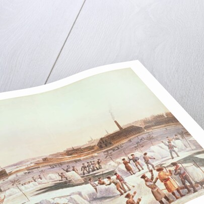 Cutting Ice in Winter on the St. Charles River by James-Pattison Cockburn