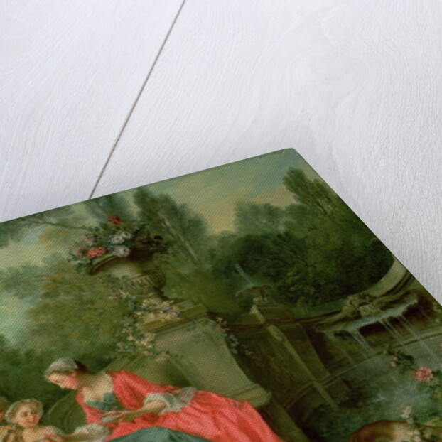 A lady and a gentleman in the Garden with two children c. 1742 by Nicolas Lancret