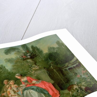 A lady and a gentleman in the Garden with two children c. 1742 by Nicolas Lancret