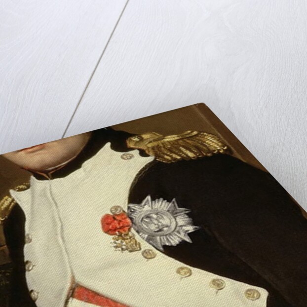 Detail of Napoleon Bonaparte in his Study, 1812 by Jacques Louis David