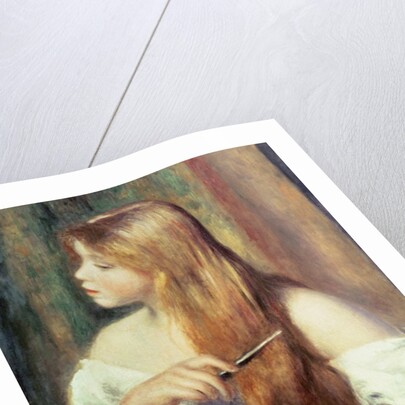 Blonde girl combing her hair, 1894 by Pierre Auguste Renoir