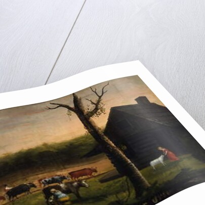 He that by the plough would thriveHimself must either hold or drive, c.1825-50 by American School