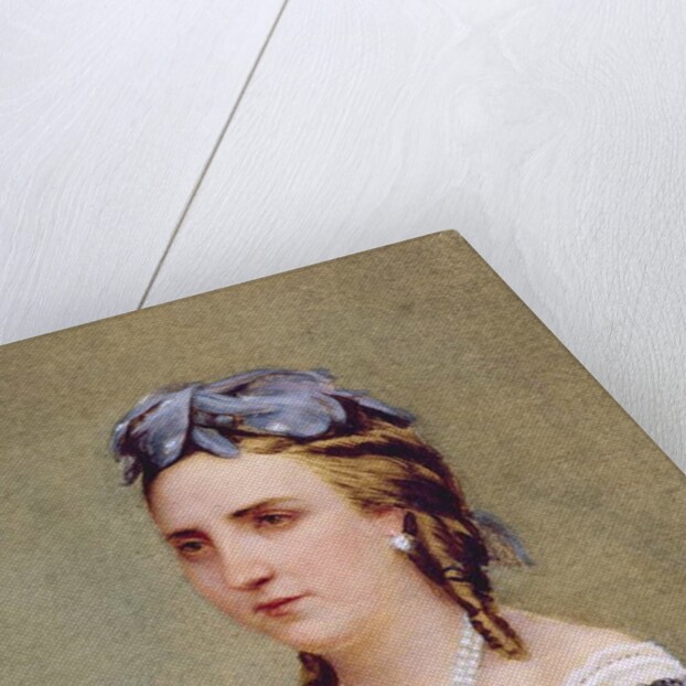 Portrait of Charlotte of Saxe-Cobourg-Gotha Princess of Belgium and Empress of Mexico by Belgian School