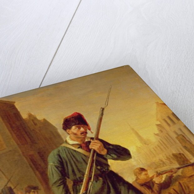 Soldier of the Belgian Revolution in 1830 by Belgian School