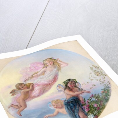 A Sylph and her Fairy Attendants Besprinkling the Early Morning Dew by Joseph Bouvier