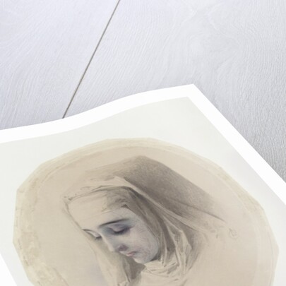 Head study for The Nun, c. 1870 by Adelaide Claxton