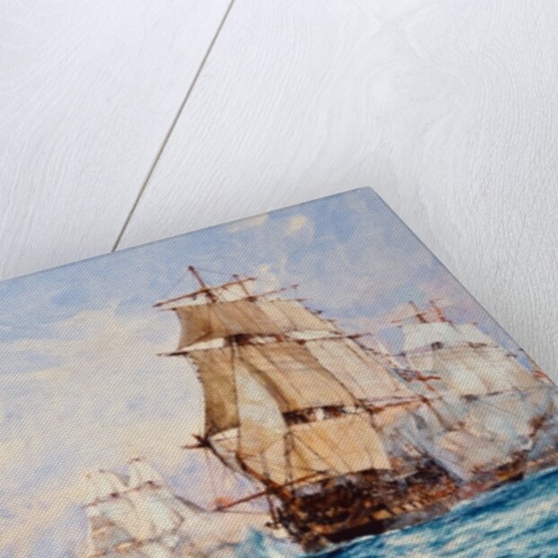 The Blockade of Toulon, the Action off Bandol in 1810, 1918 by Charles Edward Dixon