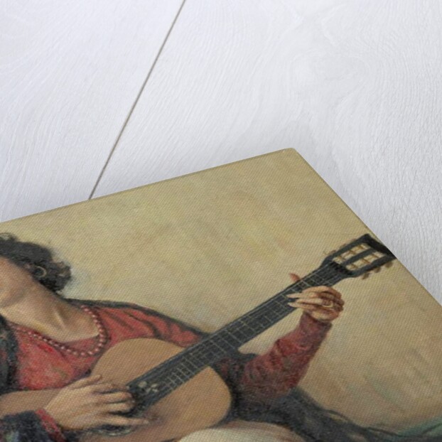 Woman with Guitar by School Greek