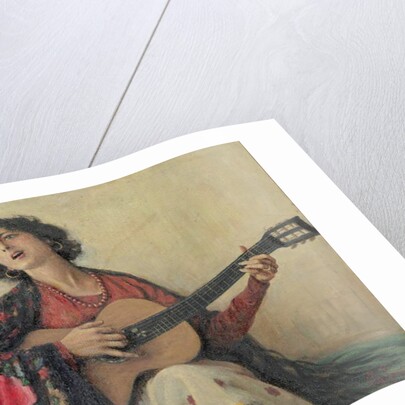 Woman with Guitar by School Greek