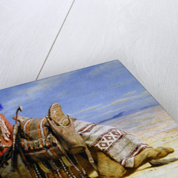 A Nomad and His Camel Resting in the Desert, 1874 by Carl Haag