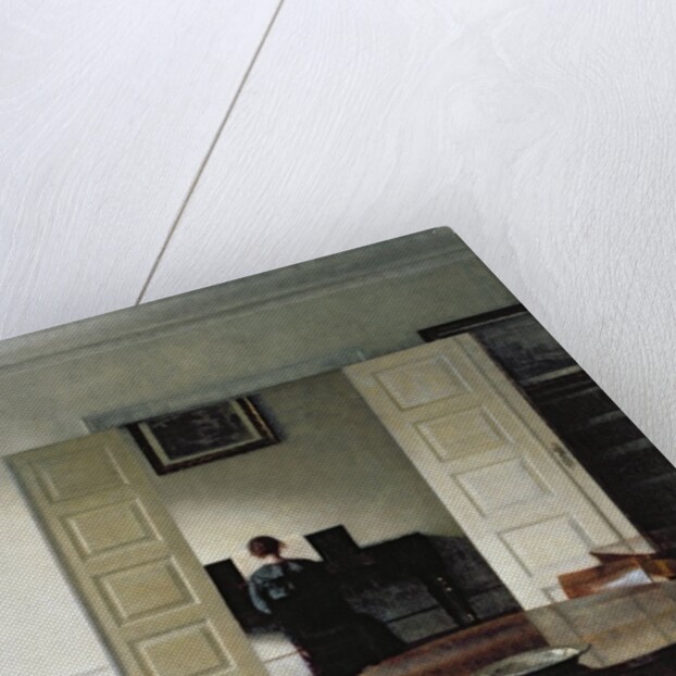 An Interior with a Woman Playing Piano, 1910 by Vilhelm Hammershoi