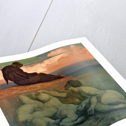 Monk and Nixies, 1921 by Rudolf Jettmar