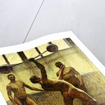 Lifting Weights with One Arm Number 2, 1914 by Eugene Jansson