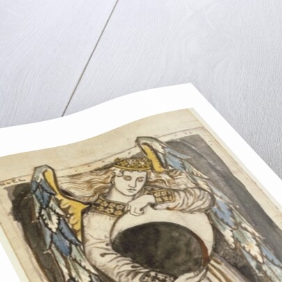 An Angel Holding a Waning Moon by William Morris