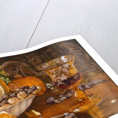 Still Life of Fruit, Nuts and Wine Glass, 1864 by John Edward Newton