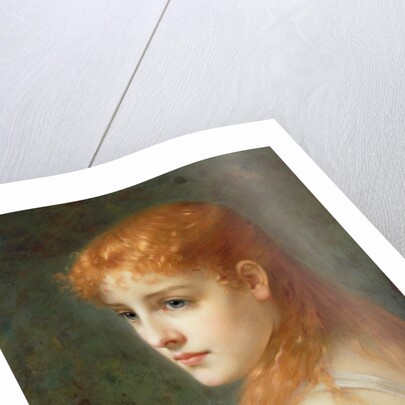 Young girl with red hair, 1895 by Franz Thone