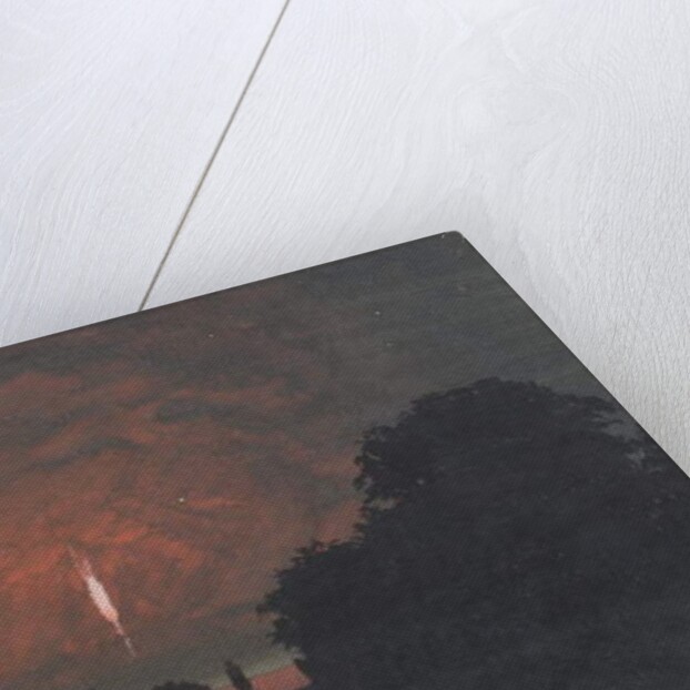 The Zeppelin which fell at Cuffley, 1916 by William Stephen Tomkin