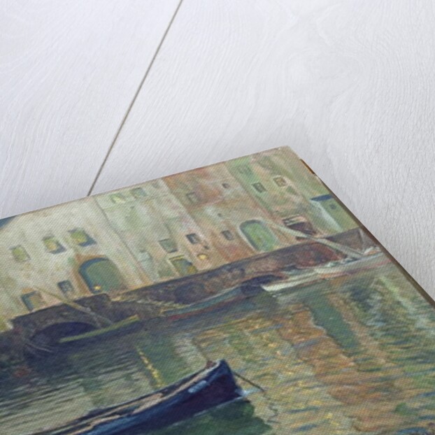 Harbour in Moonlight, c.1900 by Hans Volcker