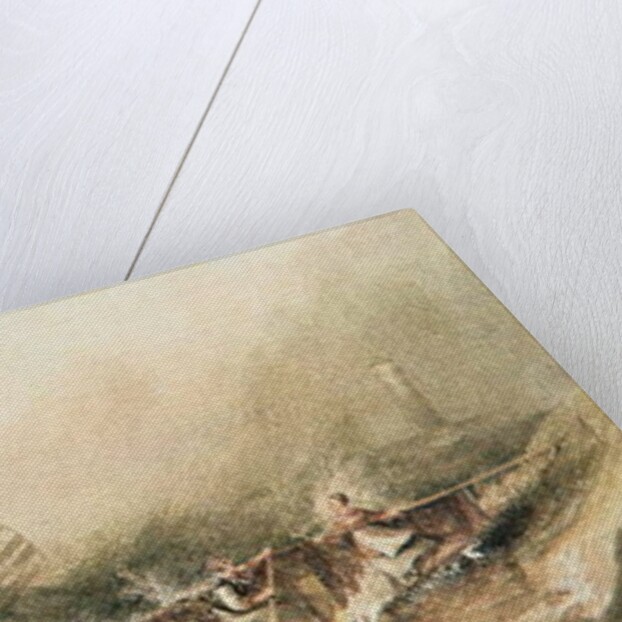 Grace Darling and her father row to the rescue of the Forfarshire wrecked off the Northumberland coast, 7th September 1838 by English School