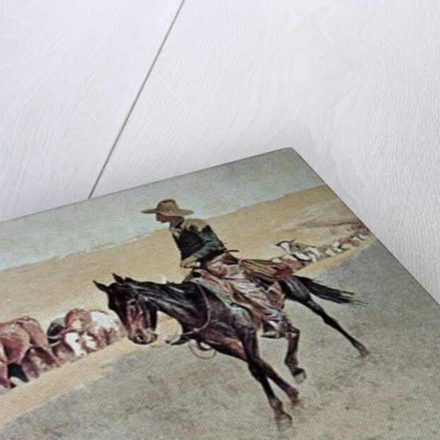 Trailing Texas Longhorns by Frederic Remington