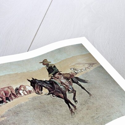 Trailing Texas Longhorns by Frederic Remington