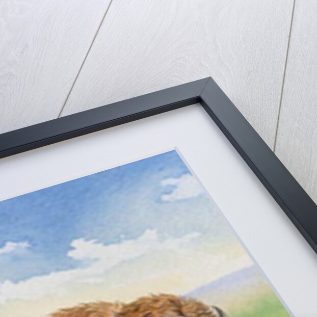 Sioux hunting buffalo on decorated pony by American School