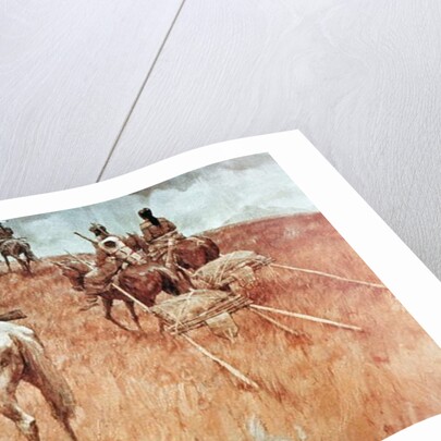 Sioux Indians on the Move by School American