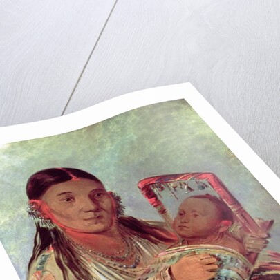 Sioux mother and baby, c.1830 by George Catlin