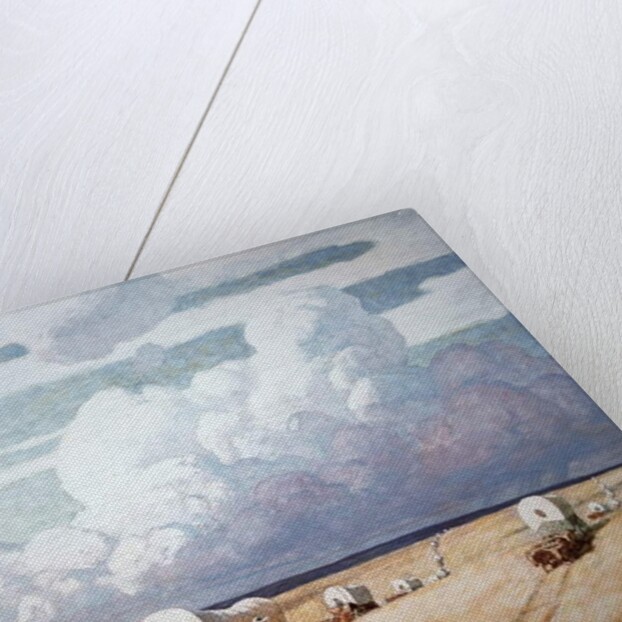 wagons couverts se dirigeant vers l'ouest by Newell Convers Wyeth