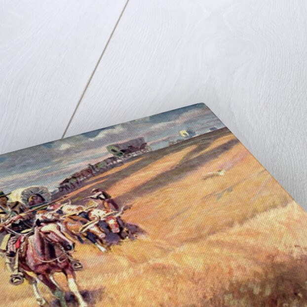 When wagon trails were dim by Charles Marion Russell