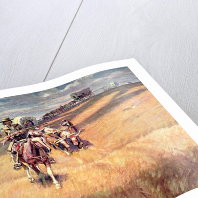 When wagon trails were dim by Charles Marion Russell