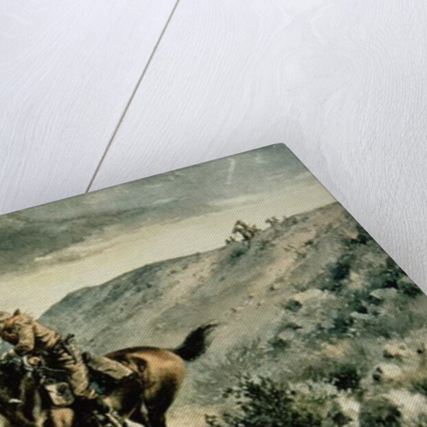 Pony Express pursued by Indians, 1900 by Henry W. Hansen