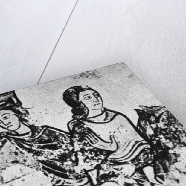 Eleanor of Aquitaine with a riding companion by French School