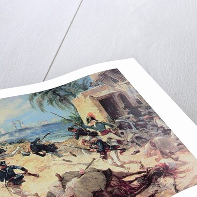 U.S. Marines Capture the Barbary pirate fortress at Derna, Tripoli, 27th April 1805 by C.H. Waterhouse