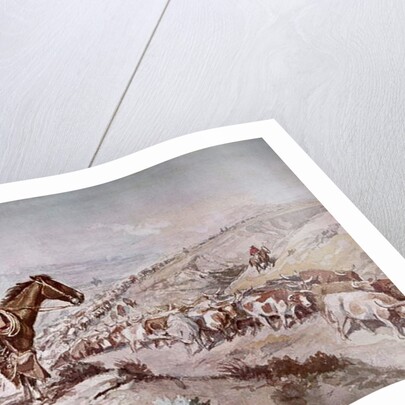 Cattle Drive, 1898 by Charles Marion Russell