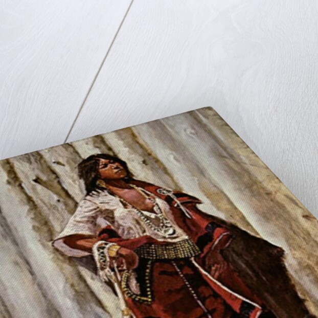 Indian Maid at the Stockade by Charles Marion Russell