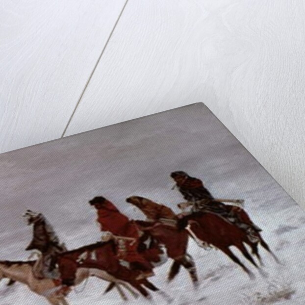 Lost in a Snow Storm - We Are Friends 1888 by Charles Marion Russell