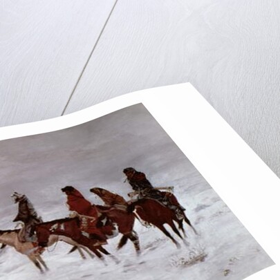 Lost in a Snow Storm - We Are Friends 1888 by Charles Marion Russell