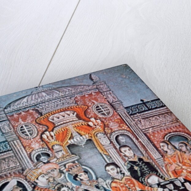 An Indian Prince entertains British Officials, c.1810 by Indian School