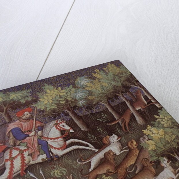 Medieval aristocrats hunting foxes by English School