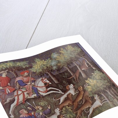 Medieval aristocrats hunting foxes by English School