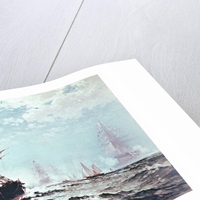 First recognition of the Stars and Stripes, 14th February 1778 by Edward Moran