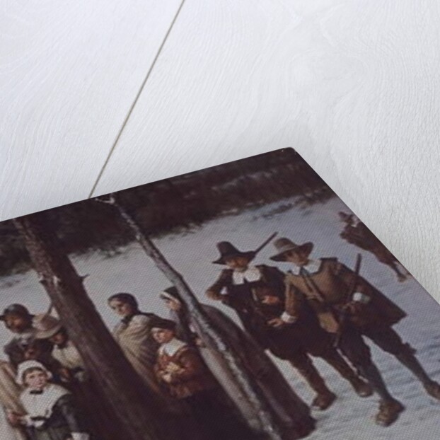 Pilgrim Fathers going to church in colonial America, 1867 by George Henry Boughton