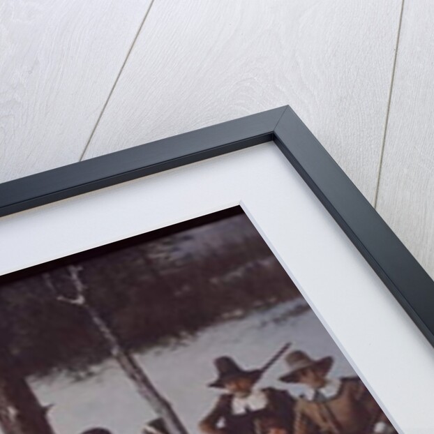 Pilgrim Fathers going to church in colonial America, 1867 by George Henry Boughton