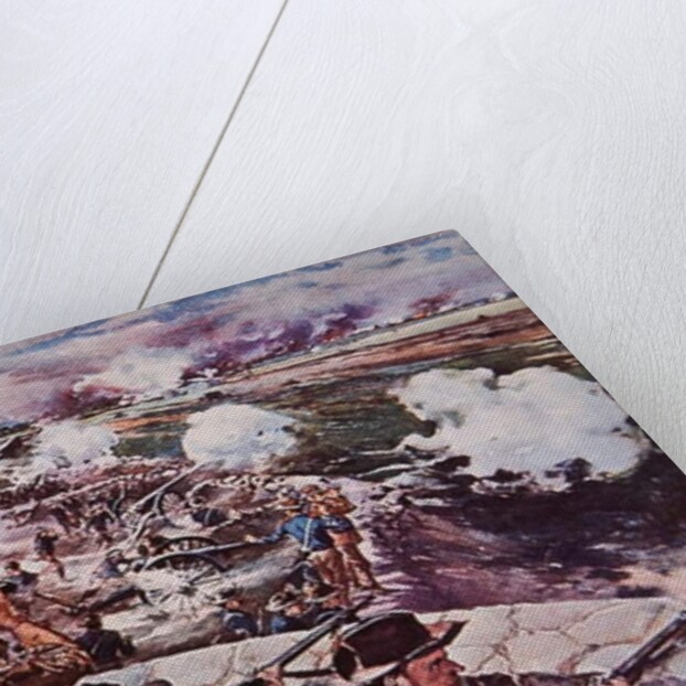 Spanish-American War 1898, US artillery in action in Philippines by G. W. Peters